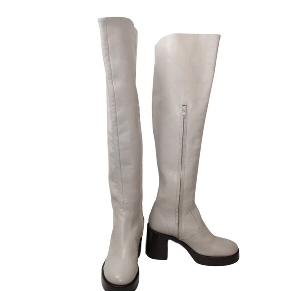 Simon Miller Cream Heeled Boots - Picture 2 of 7